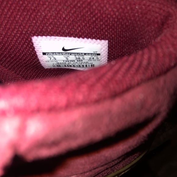 Burgundy Nike Air Force Ones - Picture 7 of 9